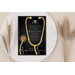 Editable Nurse Graduation Invitation Black and Gold Template